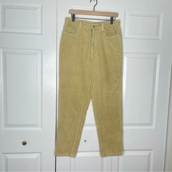 J Crew Corduroy Women Timeless Classic Mom Mum Fit Pants size 14 Petite - Picture 1 of 7